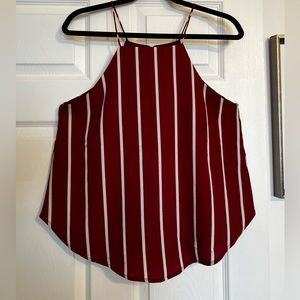 Mod Ref Red Stripe Halter Swing Tank